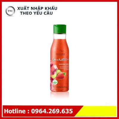 Love Nature Exfoliating Shower Gel Refreshing Strawberry & Lime