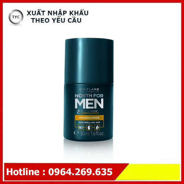 North for Men Recharge Deo Roll-On 48H