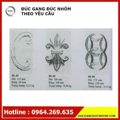 Bông gang hoa văn gang mẫu 121