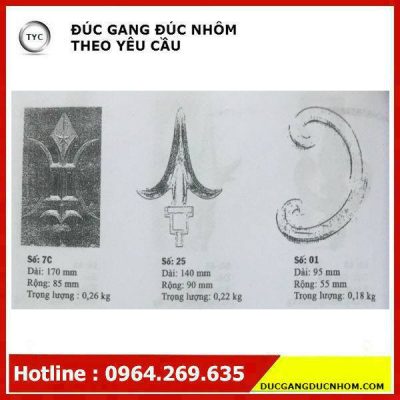 Bông gang hoa văn gang mẫu 125