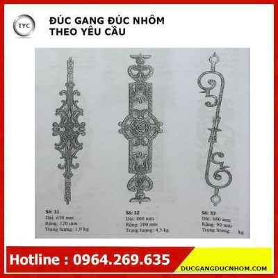 Bông gang hoa văn gang mẫu 151