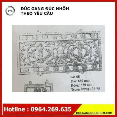Bông gang hoa văn gang mẫu 157