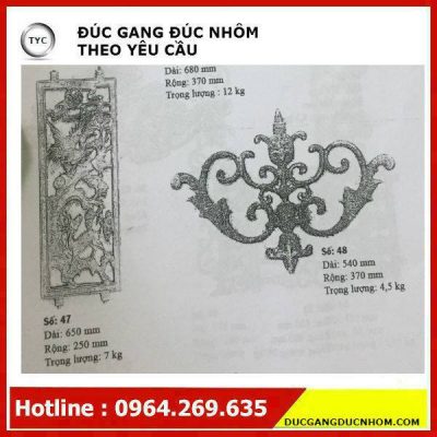 Bông gang hoa văn gang mẫu 159