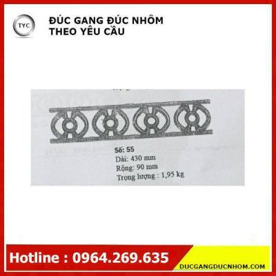 Bông gang hoa văn gang mẫu 164