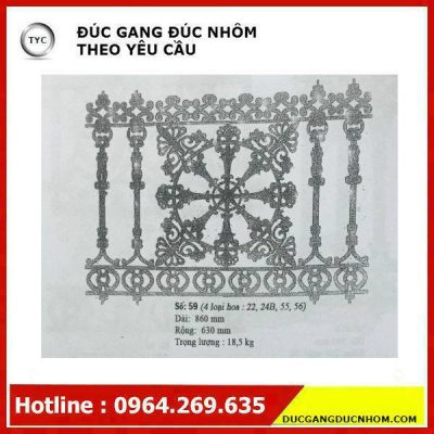 Bông gang hoa văn gang mẫu 167