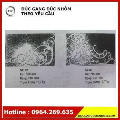 Bông gang hoa văn gang mẫu 169