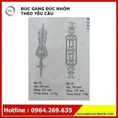 Bông gang hoa văn gang mẫu 175