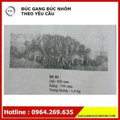 Bông gang hoa văn gang mẫu 193