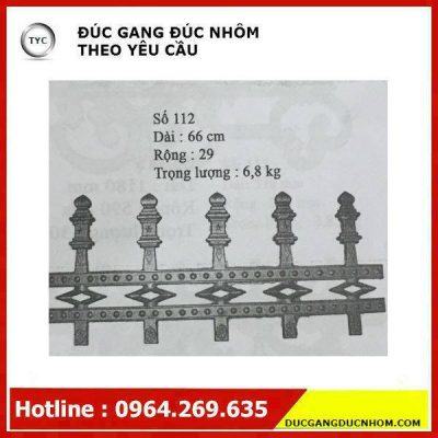 Bông gang hoa văn gang mẫu 7