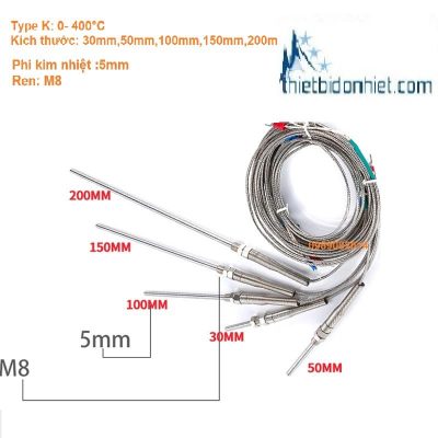 Cảm biến nhiệt các loại type K