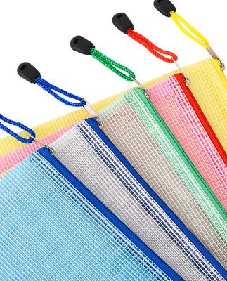 Tùy chỉnh A4 tập tin túi trong suốt lưu trữ dữ liệu lưới dây kéo túi sinh viên kiểm tra túi giấy văn phòng cung cấp văn phòng phẩm bán buôn dày không thấm nước thư mục tài liệu thư mục snap công suất lớn túi