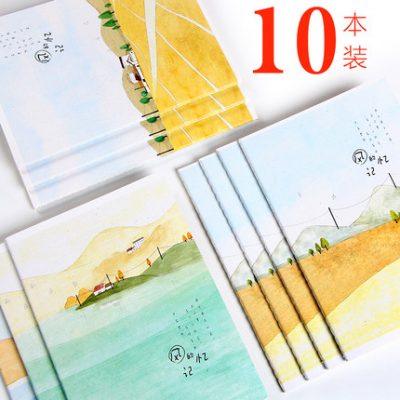 Máy tính xách tay dày Hàn Quốc nhỏ tươi nữ đơn giản b5 lớn mặt mềm sao chép dòng xe sinh viên đại học với cuốn sách nhỏ sáng tạo sinh viên bán buôn văn phòng phẩm máy tính xách tay