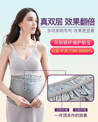 Phụ nữ mang thai bức xạ phù hợp với quần áo bà bầu quần áo mùa hè nữ đích thực mặc tạp dề nhân viên văn phòng mang thai máy tính bức xạ