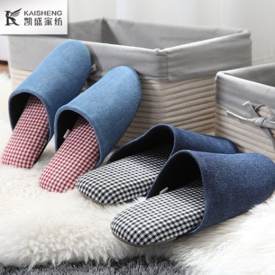 Kaisheng nhà dệt mềm mại thân thiện với da bốn mùa thoải mái nhà dép nội thất nhà sàn