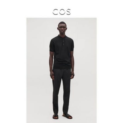 Áo khoác cotton nam COS pha màu đen Polo 2019 hè mới sản phẩm 0200103011