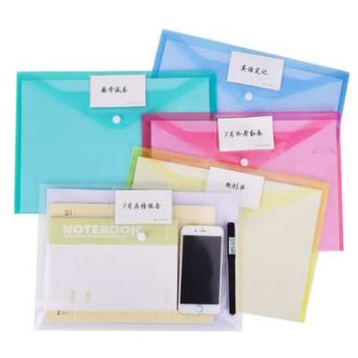 Chuangyi 50 A4 tập tin túi trong suốt danh mục đầu tư túi nhựa văn phòng cung cấp tập tin hợp đồng lưu trữ clip snap túi dày không thấm nước đối tượng sinh viên phân loại giấy kiểm tra túi văn phòng phẩm bán buôn