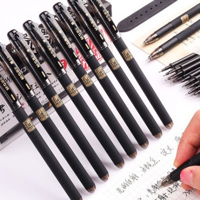 Ánh sáng buổi sáng Đền Khổng Tử cầu nguyện bút bút thi đặc biệt học sinh 0,5MM carbon đen nước chữ ký bút lõi trái tim bút bút đỏ bút kim đầy đủ đầu đạn học sinh trung học cơ sở