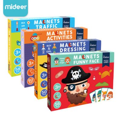MiDeer Mi Lu câu đố từ tính 3 năm tuổi thay đổi giao thông cho bé giáo dục sớm đồ chơi giáo dục 4 - 6 tuổi
