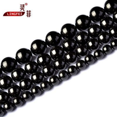 Ling Fei mã não đen rời hạt bán thành phẩm chuỗi hạt dài trang sức pha lê hạt phụ kiện DIY thủ công vật liệu phụ kiện