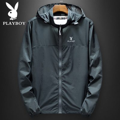 Quần áo da Playboy nam mùa hè thể thao ngoài trời áo gió nhẹ áo khoác chống nắng kích thước lớn quần áo chống nắng quần áo