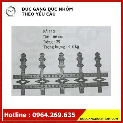 Mẫu hoa văn gang đúc