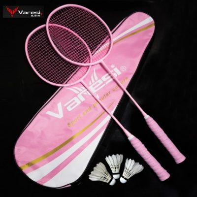Vợt cầu lông chính hãng màu đôi bắn carbon sợi carbon đơn bắn tấn công bền bỉ cô gái trưởng thành màu hồng 2.