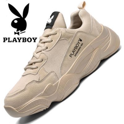 Giày nam Playboy mùa hè thoáng khí xu hướng mới giày thể thao giày đế xuồng thời trang giày nam cũ