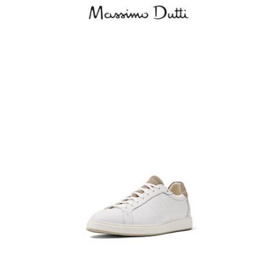 Mùa xuân và mùa hè lớn Giày nam Massimo Dutti 2019 mới đôi giày thể thao bằng da màu trắng bằng da mùa hè 14108022001