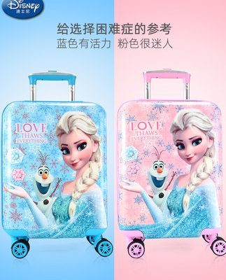 Disney trẻ em xe đẩy trường hợp cô gái công chúa 16 inch bé vali phim hoạt hình 18 inch hành lý phổ bánh xe 20