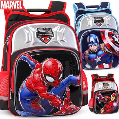 Disney schoolbag cậu học sinh tiểu học lớp 1-3-4 Đội trưởng Mỹ Spider-man boy ba lô trẻ em 6