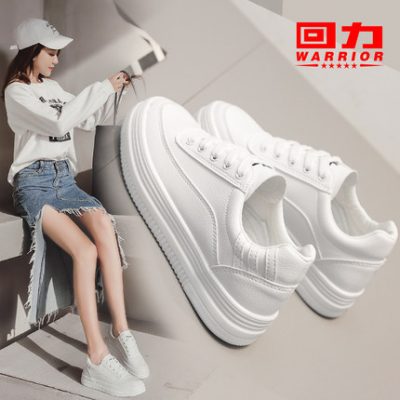 Kéo lại giày nữ tăng giày trắng 2019 hè thoáng khí hoang dã giản dị giày trắng đế bệt thể thao hè