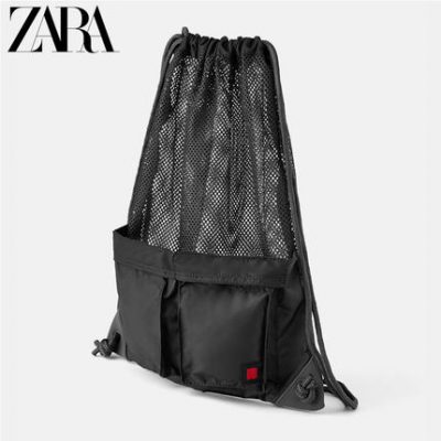 Túi đeo chéo nữ màu đen mới của ZARA và ba lô có dây buộc 11485004040