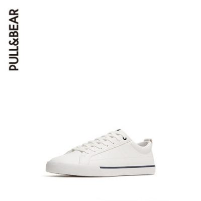 Giày PULL & BEAR Giày thủy triều nam sọc trắng giày nam Giày thể thao nam Giày trắng nam 13246012