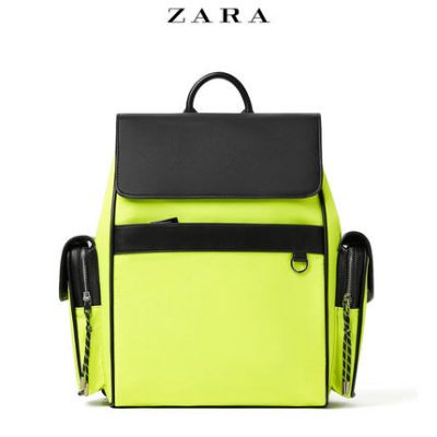 ZARA túi xách nam màu vàng huỳnh quang thể thao và ba lô giải trí 13200005090