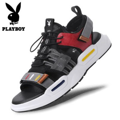 Playboy sandal nam hè 2019 cá tính mới thể thao sandal nam thoáng khí lưới đi biển
