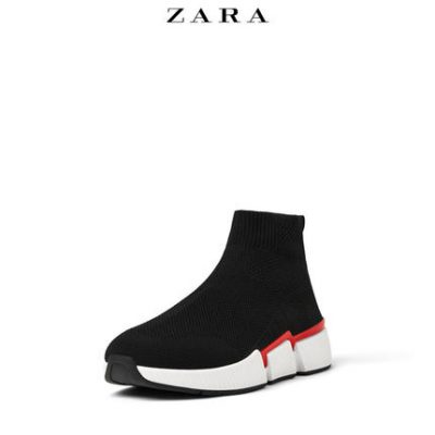 Giày nam mới của ZARA vớ đen thể thao booties 15105302040