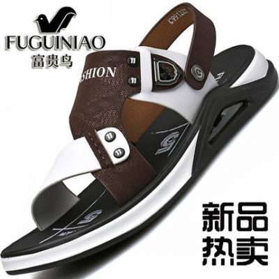 Fugui chim mùa hè dép da nam triều 2019 mới dép chống trượt mùa hè và dép nam giản dị dép nam bãi biển
