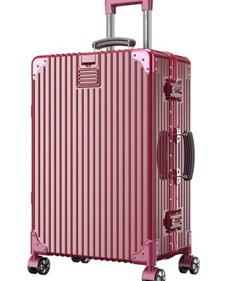 Vali Hành lý lưới màu đỏ nữ ins phổ biến 20 inch lên máy bay phiên bản Hàn Quốc của 24 khung nhôm xe đẩy nam mật khẩu hộp da