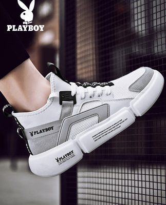 Giày nam Playboy mùa hè 2019 mới thoáng khí bề mặt lưới thủy triều cao để giúp giày thể thao giản dị giày nam