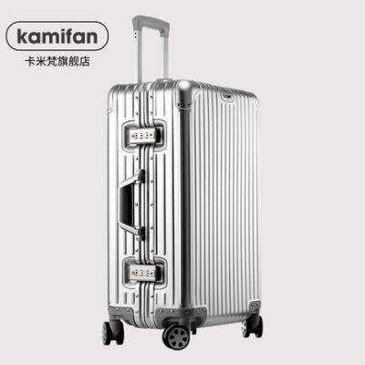 Hợp kim nhôm toàn magiê màu đỏ nữ in vali thủy triều phổ bánh xe rung kim loại xe đẩy trường hợp 20 vali nam 28