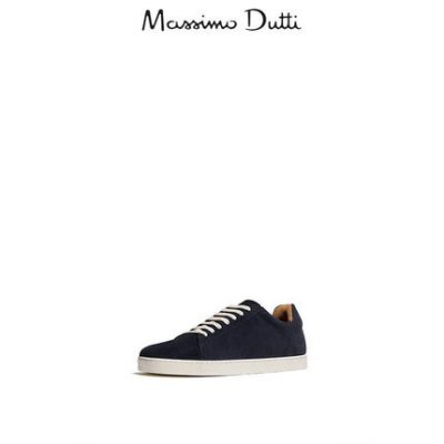 Mùa xuân và mùa hè lớn Giày nam Massimo Dutti Phiên bản giới hạn Giày da lộn màu xanh da trời 12114322400