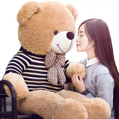 Gấu bông sang trọng đồ chơi gấu bông búp bê búp bê 2 m gối ôm gấu quà sinh nhật dễ thương siêu dễ thương