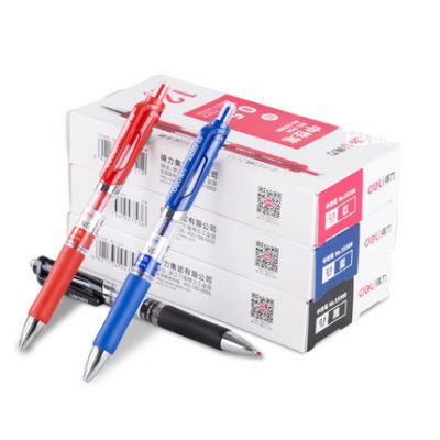 Văn phòng phẩm hiệu quả ấn gel bút 0,5 viên đạn đầu đạn văn phòng ký bút carbon sinh viên 0,7 bút màu đen 12