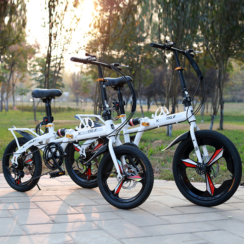 Xe đạp gấp nam nữ trưởng thành trẻ em học sinh công chúa nhỏ siêu nhẹ di chuyển đơn (2)