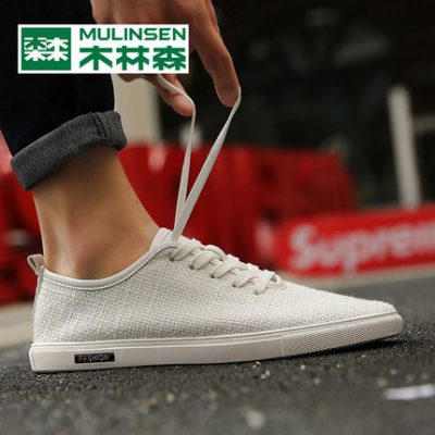 Mulinsen xu hướng giày thường giày nam mùa hè thoáng khí thủy triều 2019 giày vải lanh mới giày hoang dã