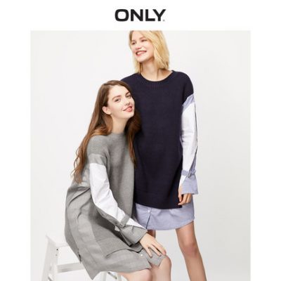 [关 cùng một đoạn] CHỈ2019 mùa thu mới khâu lỏng đan váy nữ | 119346517