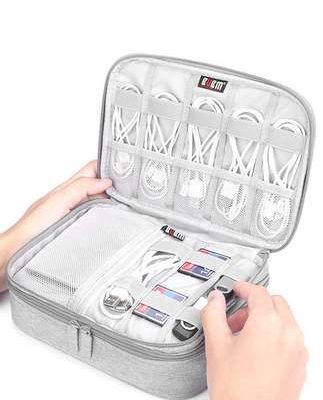 BUBM dữ liệu túi lưu trữ cáp phụ kiện kỹ thuật số di động bảo vệ đĩa cứng bao gồm dây sạc sạc dây chuyền hoàn thiện gói tai nghe U đĩa U lá chắn túi lưu trữ dung lượng lớn sạc di động kho lưu trữ