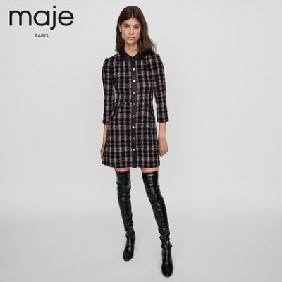 Maje2019 mùa thu và mùa đông mới của phụ nữ nhỏ nước hoa gió tweed MFPRO00651