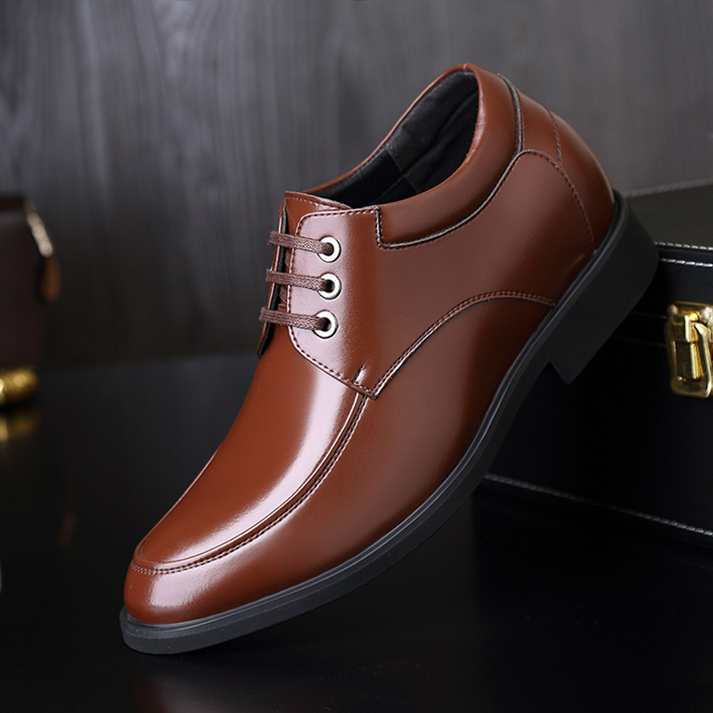 Giày nam Aokang mùa đông Giày cao gót 6cm cộng với váy nhung kinh doanh giày da nam cao cấp giày da nam (3)