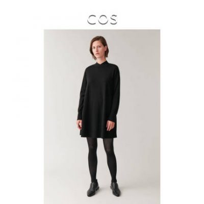 Áo len cổ lọ nữ COS COS Đầm đen 2019 Thu đông mới 0793037001